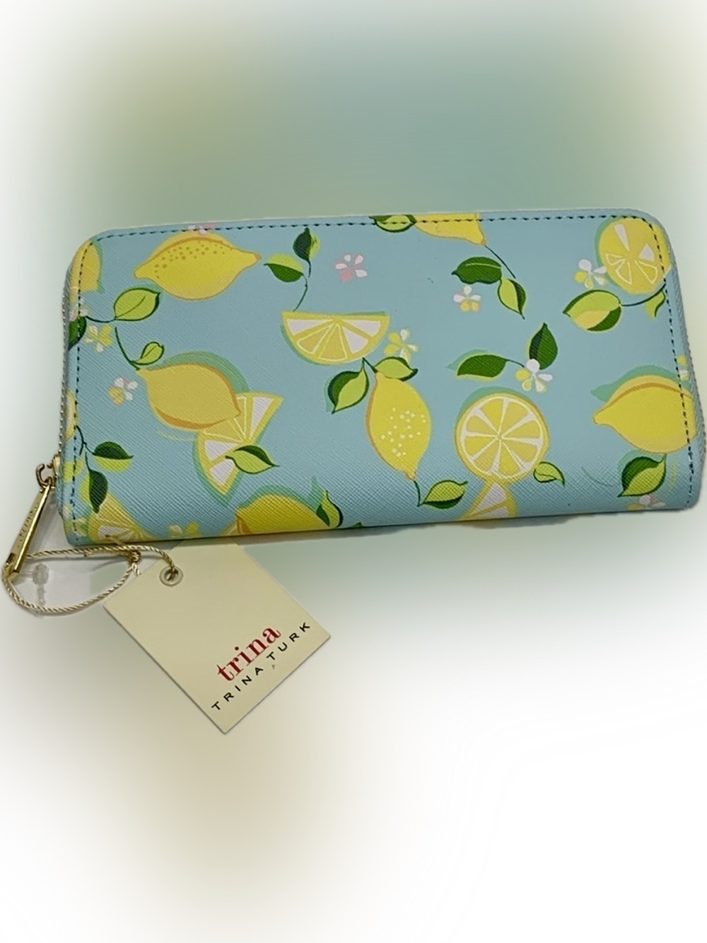 Trina Turk Lemon Delight Zip Around Long Wallet - NWT